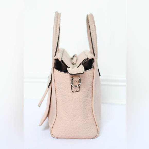 Coach Pink Bleecker Mini Riley Carryall Top Handle Bag Pebbled Leather 27923 - Picture 3 of 16